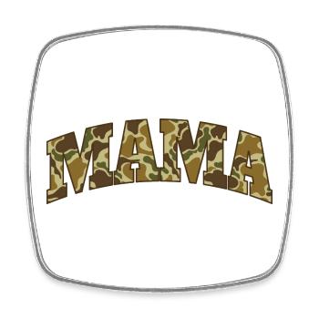 Mama Hunting Camo Outdoor Adventure Life - Square fridge magnet - white - Front