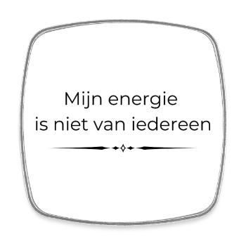 Borders Gift | My Energy Doesn't Belong to Everyone - Square fridge magnet - white - Front