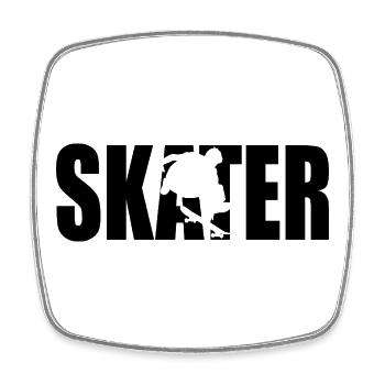 Klassisches Skater Design – Schlicht & lässig - Viereckiger Kühlschrankmagnet - Weiß - Vorne