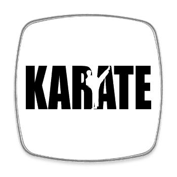 Conception classique du karaté – Force et discipline - Magnet carré - blanc - Devant