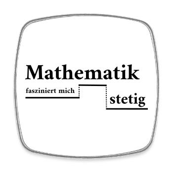 Mathematics fascinates - Square fridge magnet - white - Front