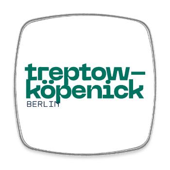 Treptow Köpenick Berlin - Beautiful simple design - Square fridge magnet - white - Front