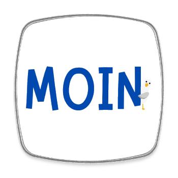MOIN - Viereckiger Kühlschrankmagnet - Weiß - Vorne