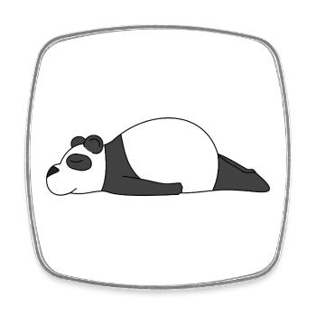 Lazy Panda DIY Costume – Cute Sleeping Panda Outfi - Square fridge magnet - white - Front