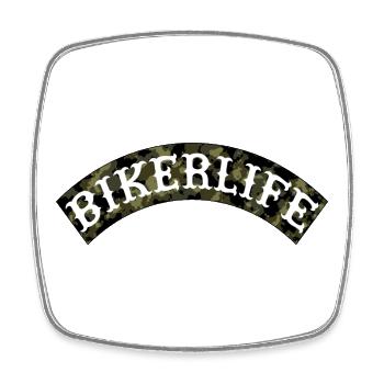Biker_life_camouflage - Magnet carré - blanc - Devant