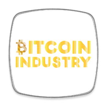 Bitcoin Industry - Square fridge magnet - white - Front