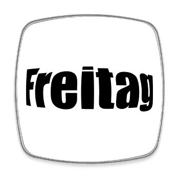 Friday - Square fridge magnet - white - Front