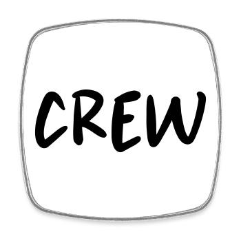 crew - Square fridge magnet - white - Front