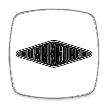Darkcore Shield-Logo - Viereckiger Kühlschrankmagnet - Weiß - Vorne