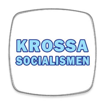 Crush Socialism Neon Text - Viereckiger Kühlschrankmagnet - Weiß - Vorne