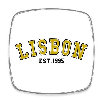 Lisbon Est. 1995 - Square fridge magnet - white - Front