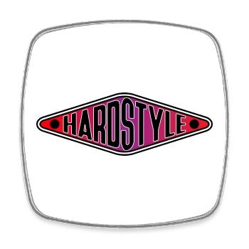 Hardstyle Shirt - Hardcore Techno Rave Vibes - Square fridge magnet - white - Front