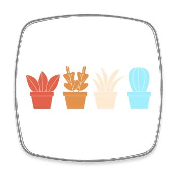 Cactus Plant Cacti - Square fridge magnet - white - Front