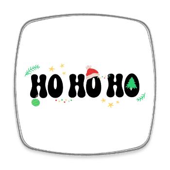 Ho Ho Ho - Weihnachten Weihnachtsmann - Viereckiger Kühlschrankmagnet - Weiß - Vorne