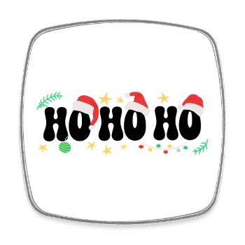 Ho Ho Ho Ho Chapeaux de Père Noël - Magnet carré - blanc - Devant