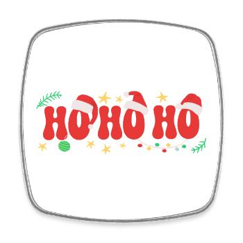 Hohoho - Santa Claus Hat - Square fridge magnet - white - Front