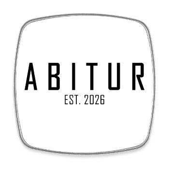 Abitur 2026 - Viereckiger Kühlschrankmagnet - Weiß - Vorne
