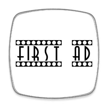 First_AD - Viereckiger Kühlschrankmagnet - Weiß - Vorne