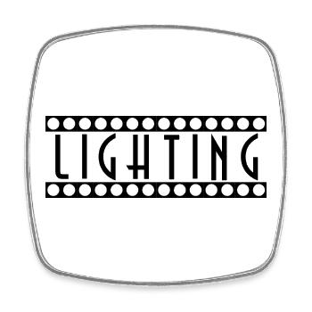 Lighting - Square fridge magnet - white - Front
