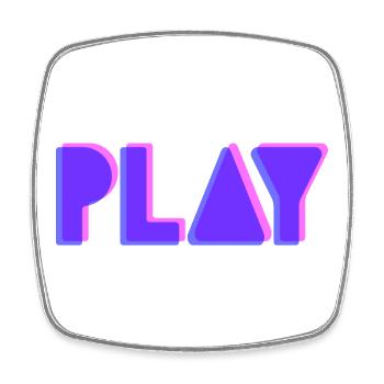 Press Play – Musik Party DJ Shirt Club Style - Viereckiger Kühlschrankmagnet - Weiß - Vorne