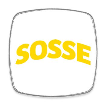 Sosse für immer - Viereckiger Kühlschrankmagnet - Weiß - Vorne