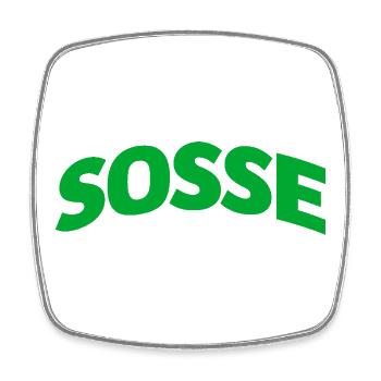 Sosse Forever - Square fridge magnet - white - Front