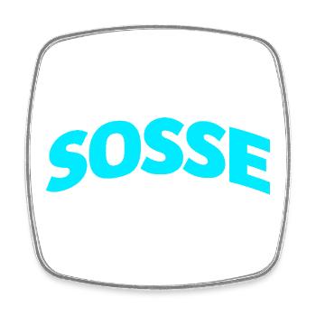 Sosse für immer - Viereckiger Kühlschrankmagnet - Weiß - Vorne