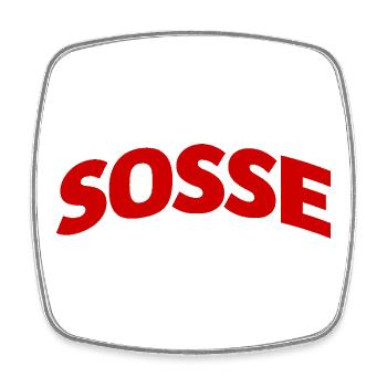 Sosse für immer - Viereckiger Kühlschrankmagnet - Weiß - Vorne