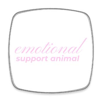 Animal de soutien émotionnel - Magnet carré - blanc - Devant