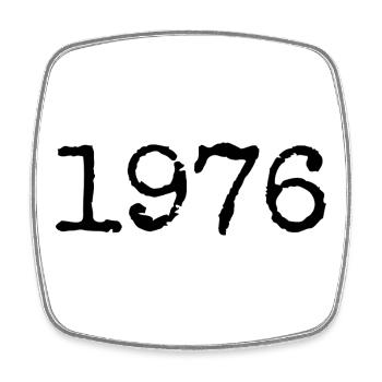 Legendary since 1976 - Square fridge magnet - white - Front