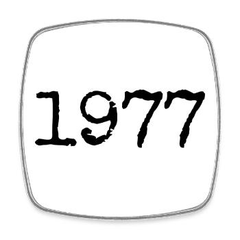Legendary since 1977 - Square fridge magnet - white - Front