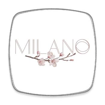 MILANO – Blossom Chic - Viereckiger Kühlschrankmagnet - Weiß - Vorne