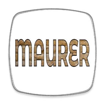 BRICKLAYER BUILDING BRICKS - Square fridge magnet - white - Front