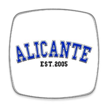 Alicante gegründet 2005 - Viereckiger Kühlschrankmagnet - Weiß - Vorne