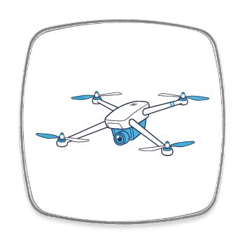 Lustiger Drohnenpilot Cartoon Hobbypilot - Viereckiger Kühlschrankmagnet - Weiß - Vorne