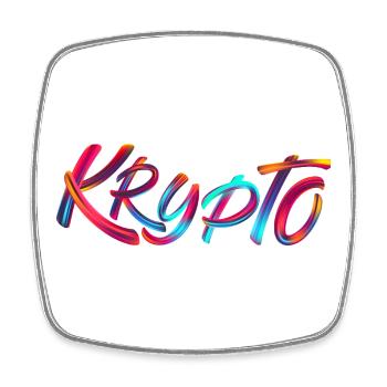 Krypto / Crypto - Viereckiger Kühlschrankmagnet - Weiß - Vorne