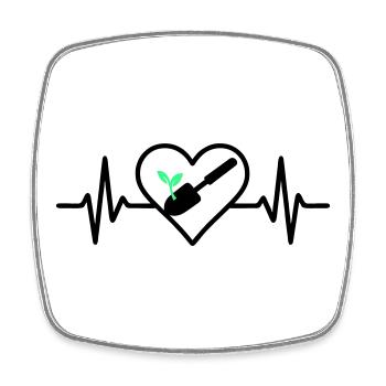 Herz Gärtnerei – Liebe Zur Natur - Viereckiger Kühlschrankmagnet - Weiß - Vorne