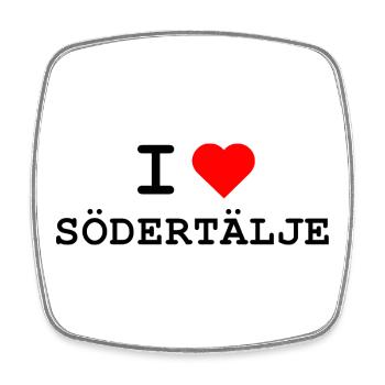 I love Södertälje - Ich liebe Södertälje  - Viereckiger Kühlschrankmagnet - Weiß - Vorne