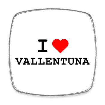 Ich liebe Vallentuna - I love Vallentuna - Viereckiger Kühlschrankmagnet - Weiß - Vorne