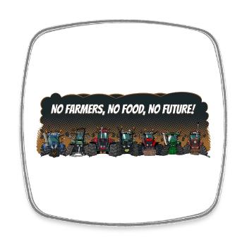 boeren_tshirt_new_landscape_EN - Viereckiger Kühlschrankmagnet - Weiß - Vorne