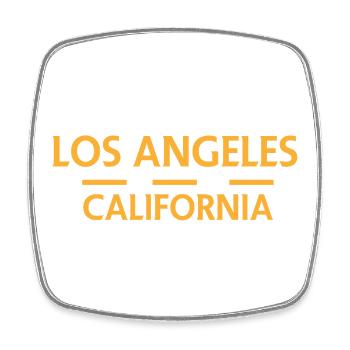 Los Angeles California - Square fridge magnet - white - Front