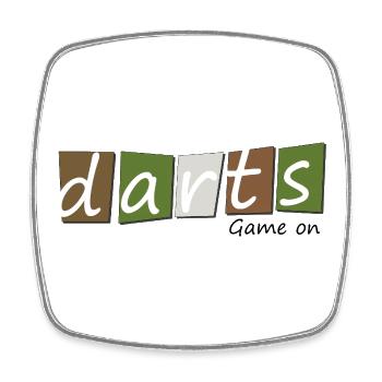Dart,Darts Natur - Viereckiger Kühlschrankmagnet - Weiß - Vorne