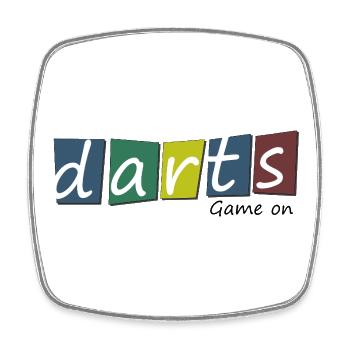 Dart,Darts Natur 2 - Viereckiger Kühlschrankmagnet - Weiß - Vorne