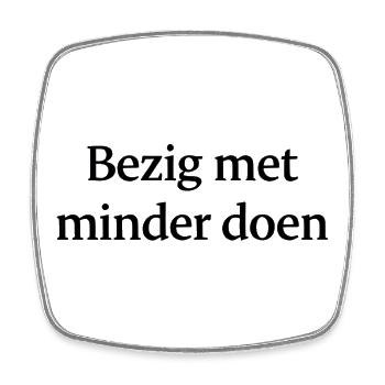 Weniger tun – Trendiges Textdesign - Viereckiger Kühlschrankmagnet - Weiß - Vorne