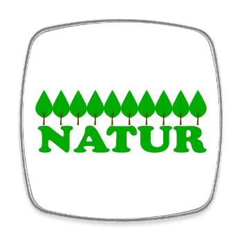 Nature - Square fridge magnet - white - Front