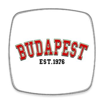 Budapest, gegründet 1976 - Viereckiger Kühlschrankmagnet - Weiß - Vorne