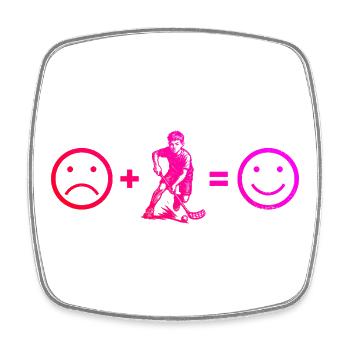 Un motif réservé au floorball - Magnet carré - blanc - Devant