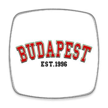 Budapest, gegründet 1996 - Viereckiger Kühlschrankmagnet - Weiß - Vorne