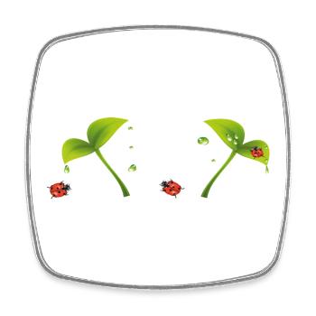 Ladybird - Square fridge magnet - white - Front