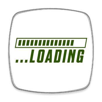 Loading - Viereckiger Kühlschrankmagnet - Weiß - Vorne